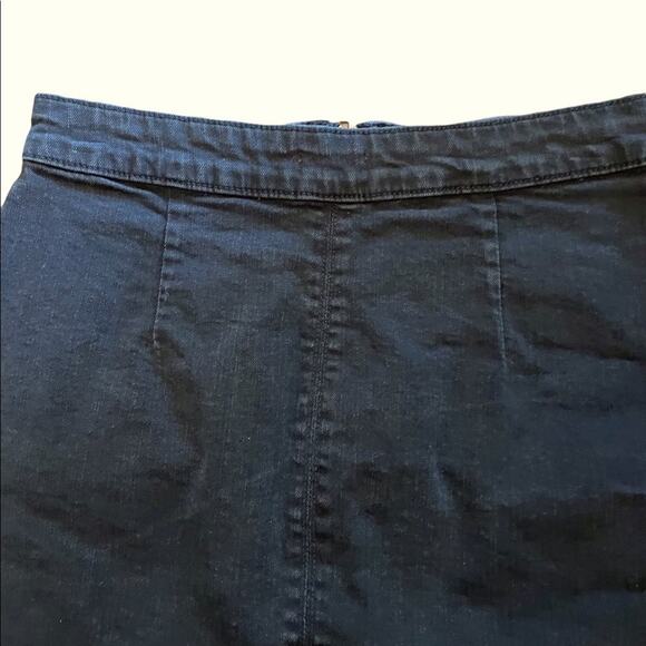 Roxy Mini Skirt Women Size 4 Black Full Zip Up Korean Sexy Fitted - Picture 4 of 8